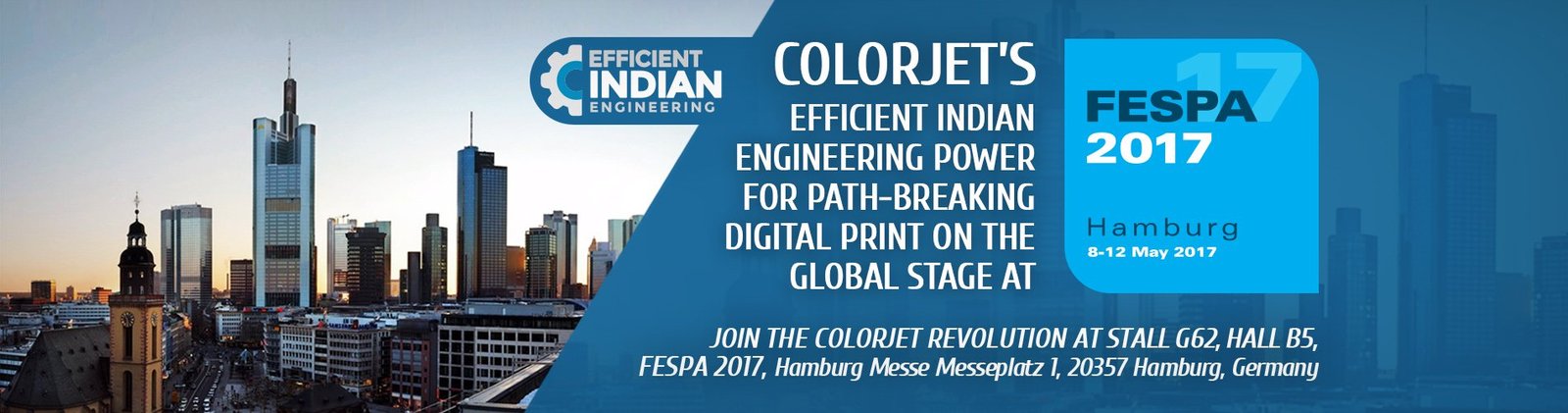 You are currently viewing ColorJet to showcase India’s engineering prowess on global stage at FESPA 2017 in Hamburg