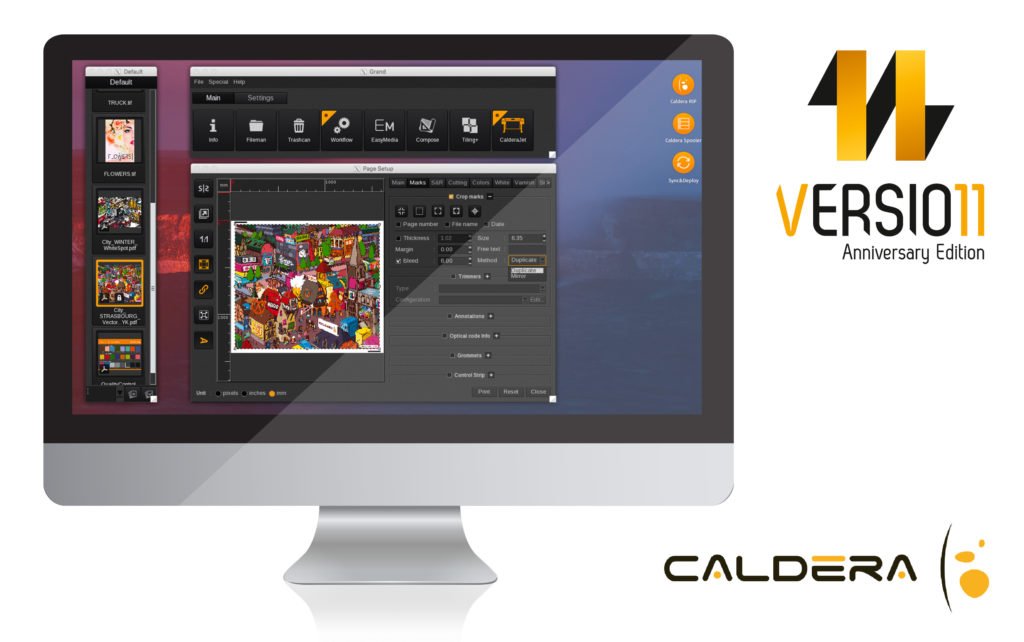 Ecran V11 face logos