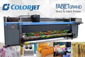 ColorJet India showing FabJet Grand direct-to-fabric printer at Heimtextil India 2018