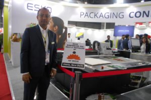 ESKO demonstrated its widely popular Kongsberg X24 cutting table at PRINTPACK INDIA 2019
