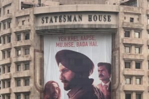 Iconic Sacred Games outdoor banner at New Delhi