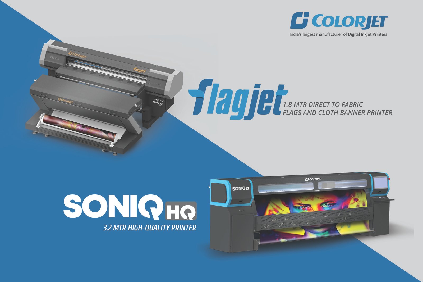 Read more about the article ColorJet introduces two new inkjet printers—SONIQ HQ & FLAGJET