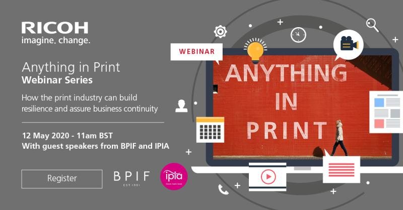 Read more about the article RICOH continues its ‘Anything in Print’ webinar series