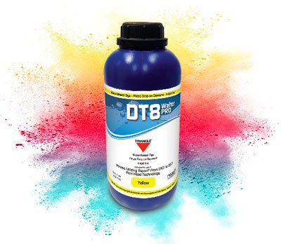 You are currently viewing INX Digital Triangle DTK water-based dye sub inks designed for transfer printing polyester fabrics or blends