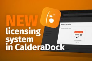 CalderaDock allows users update license information functionality
