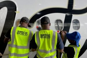 ORAFOL film used for aeroplane branding project