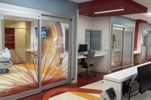 Door and window graphics give new outlook to Miami children hospital