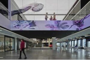 Metallic makeover of NFL Headquarters in Lost Angeles