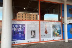 Tate Liverpool promotes Turner Prize via window advertising