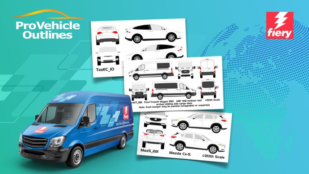 Fiery includes most in demand 2024 vehicle models in vehicle wrap template service
