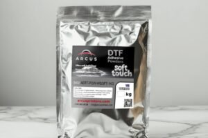 Arcus printers advancing with direct-to-film soft touch powder