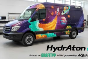 MUTOH and Grafityp validate AQUAFUZE Ink for vehicle wrapping