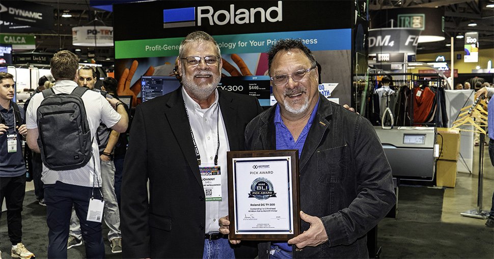 Read more about the article Roland DG TY-300 bags 2026 BLI Pick for DTF Excellence award